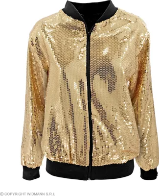 Produktbild von Paillettenblouson gold Karneval Disco Party, Groesse:L/XL