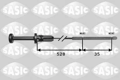 Produktbild von SASIC 1940007 Ölmessstab Ölpeilstab Ölstab passend für PEUGEOT 207 (WA, WC) 206 Schrägheck (2A/C) 206 CC (2D) für CITROËN BERLINGO (B9)