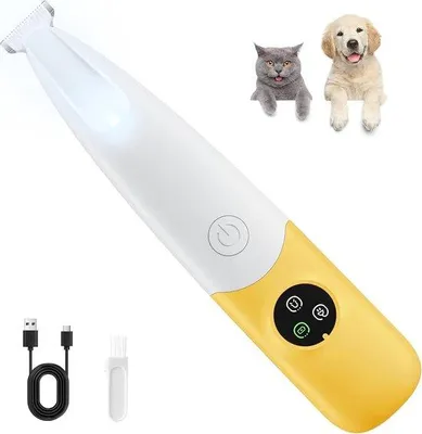 Productafbeelding van Trimmer voor vachtverzorging - Draadloos - Met LED-verlichting - Geruisloos - Geschikt voor honden en katten