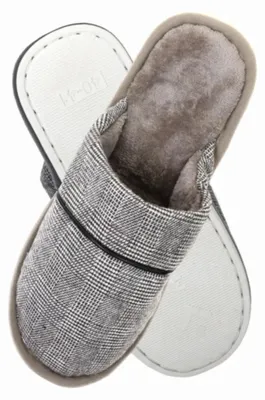 Imagen del producto de Zapatillas de hombre grises – zapatillas clásicas 40–41 – zapatillas cálidas – pantuflas – zapatillas cómodas
