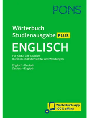 Produktbild von PONS Wörterbuch Studienausgabe Plus Englisch