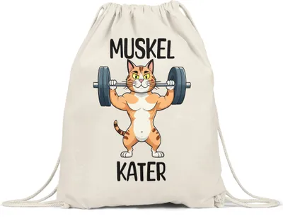 Produktbild von Muskelkater Turnbeutel Fitness Gym Bodybuilding Workout Kraftsport Training