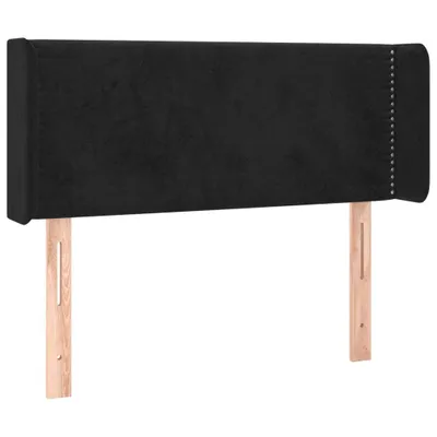 Produktbild von vidaXL Kopfteil mit Ohren Schwarz 103x16x78/88 cm Samt