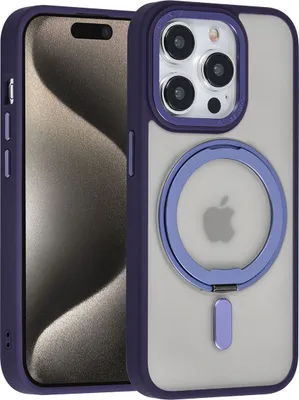 Produktbild von UNIQ Accessory iPhone 15 Pro Back cover case - Magsafe Whiteh ring stand - Purple