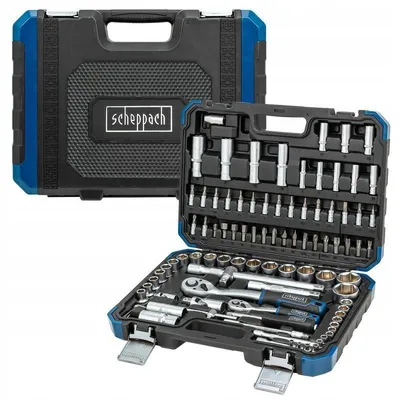Image de Jeu d'outils hexagonaux 1/4" et 1/2" de 4 à 32 mm, 94 pièces, dans un coffret