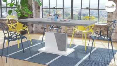 Produktbild von Design Couchtisch Grand Noir ausziehbar höhenverstellbar Tisch 120-180 cm Esstisch