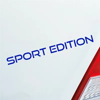 Produktbild von Auto Aufkleber Sport Edition Rennauto Racecar schnell 19x20 cm Dunkelblau Sticker Heckscheibenaufkleber