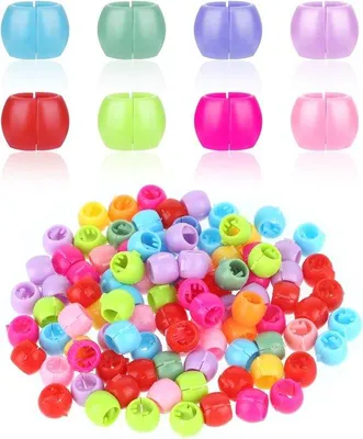 Produktbild von Famanu Haarkralen 100 Stück - Bunte Haaraccessoires für Kinder