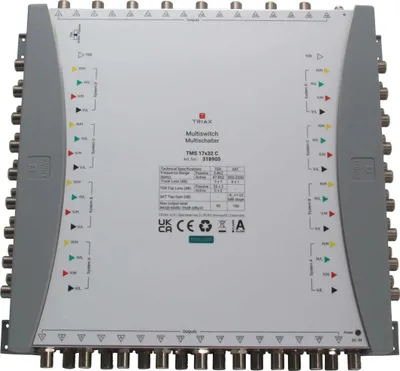 Produktbild von TRIAX Kaskaden-Multischalter, 17 Ein/32 Ausgänge, ohne Netzteil, 1 Stk.