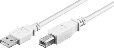 Produktbild von Goobay 96186, 1 m, USB A, USB B, USB 2.0, 0,48 Gbit/s, Weiß