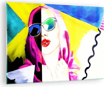 Produktbild von Bilder auf glas - Frau Modell - 70x50cm - Glasbilder - Wandbilder - Bilder - Kunstdruck - zum Aufhängen bereit - Wanddekoration aus Glas - Glas Bilder - Wandbild auf Glas - Einteilig - GAA70x50-3958