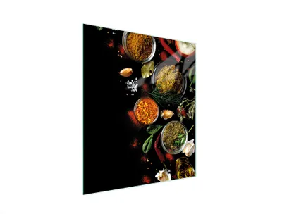Image de Planche à découper en verre 45x52 Épices