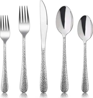 Obrázek produktu pro Sada příborů Unyqoos® – 30 kusů pro 6 osob – nerezová ocel 18/0, příbor pro stolování (6 nožů, 6 vidliček, 6 polévkových lžic, 6 dezertních vidliček, 6 kávových lžiček), vysoce leštěná, vhodná do myčky