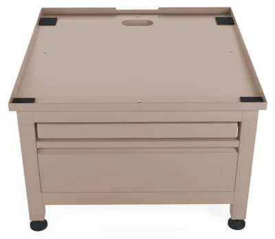 Produktbild von Wasophoogte Waschmaschinen Untergestell mit schublade und ablage - waschmaschinen unterschrank - 65x60,5x42 cm - Inklusive Wandhalterungen