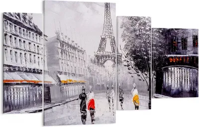 Produktbild von Bild auf Leinwand - Leinwandbild - Architektur Paris Eiffle Frankreich - 120x70cm - Wand Bild - Wanddeko - Leinwanddruck - Bilder - Kunstdruck - Leinwand bilder - Wandkunst - DL120x70-2961