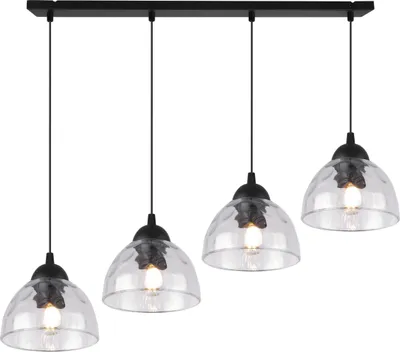 Produktbild von Hängelampe Venice 4-flammig mit klaren Glas Lampenschirmen E27
