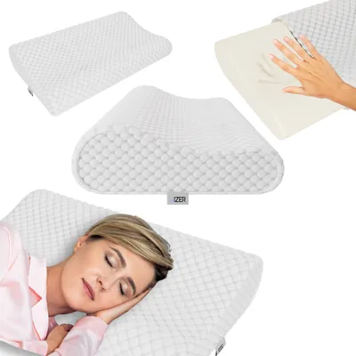 Produktbild von Ergonomisches Kopfkissen  Orthopädisches Nackenkissen 50x32 Größe L Kissen Memory Foam  Seitenschläferkissen