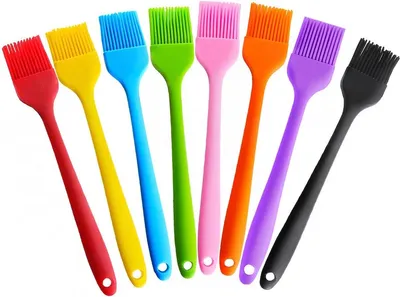 Produktbild von Backpinsel – Küchenpinsel – Pinsel – Silikonpinsel – Lila – 17 cm – Silikon – Küchenzubehör – Küchenutensilien – Backen – Reiben – Einfetten – Fettpinsel