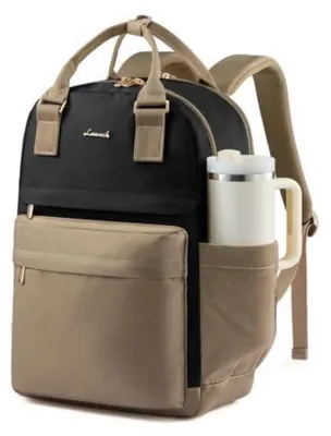 Produktbild von Laptop Rucksack Damen Schulrucksack Teenager Mädchen 15,6 Zoll Wasserdicht Arbeitstasche Tagesrucksack Schwarz Khaki