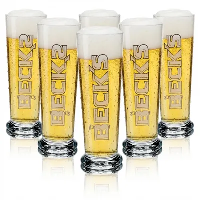 Produktbild von 6x Becks Bier Glas 0,4l Seattle Sahm