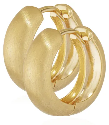 Produktbild von NKlaus Paar Klappcreolen, 333 Gelbgold, matt, 15 x 5,1mm