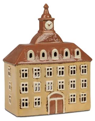 Produktbild von Windlicht Haus ANTIK H. 26cm creme braun aus Steinzeug Formano