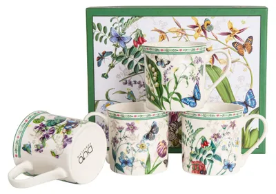 Produktbild von DUO 4er-Set Becher FLOWER DREAM, 400 ml, New Bone China Porzellan, in Geschenkbox