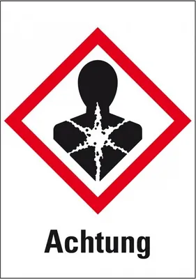 Produktbild von Dreifke® Aufkleber I Gefahrensymbol Gesundheitsgefahr GHS 08, Achtung, Folie,...