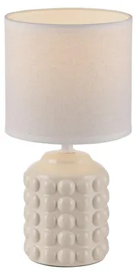 Produktbild von JUST LIGHT LED Tischlampe BLOOP Textilschirm weiß 26cm beige Wohnzimmer, Esszimmer, Küche, Flur, Büro