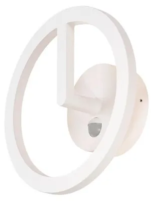 Immagine prodotto di SLV Q-RING, lampada da parete, sensore, 3000K, IP54, bianco 1007917