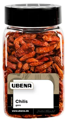 Obrázek produktu pro Ubena chilli papričky velmi silná pálivost a hluboká chuť 95g
