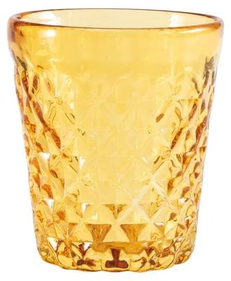 Immagine prodotto di Zafferano Bicchieri Tumbler Serie Balloton in Vetro Soffiato a Bocca Colore Ambra - Confezione da 6 Pezzi Artigianali per la Tavola Elegante
