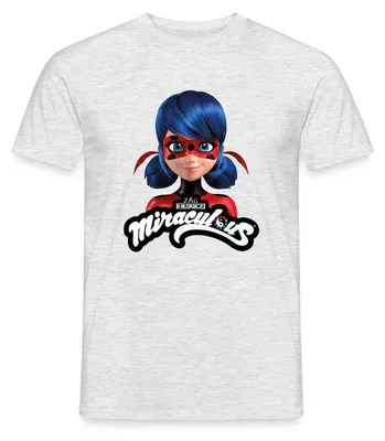Produktbild von Spreadshirt Miraculous Ladybug Mit Logo Männer T-Shirt, L, Grau meliert
