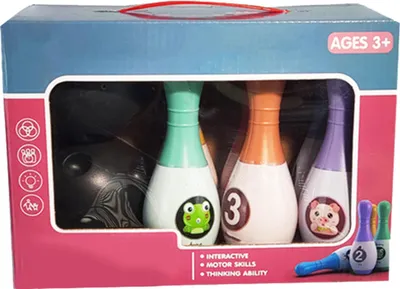 Obrázok produktu pre Detská bowlingová súprava zlepšujúca koordináciu kolíkov Hračky s guľou zlepšujú motorické zručnosti pre aktivity v interiéri