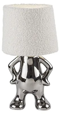 Produktbild von Rabalux 74216 Tischlampen Smurfy E14 1x MAX 40 Keramik Textil chromfarben