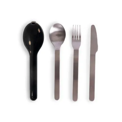 Image de Set de couverts en coffret, 3 pièces, 18 cm, acier inoxydable/plastique Outdoor Eating / Sagaform