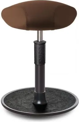 Produktbild von Sitz- Stehhocker Free Regular Triangel Boxmark Leder Braun schwarz /schwarz.