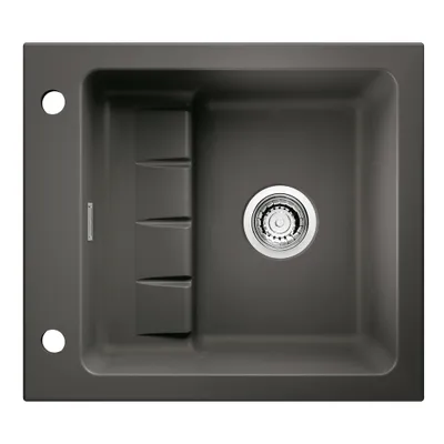 Productafbeelding van NABER 1091002 Inbouwspoel PickUP E met hoogwaardige draaipunten, geschikt voor kasten vanaf 600 mm breed, keramiek, leisteenlook