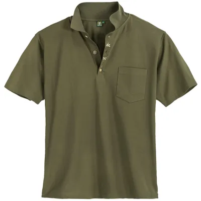 Produktbild von Orbis Trachten-Poloshirt XXL oliv Stickerei