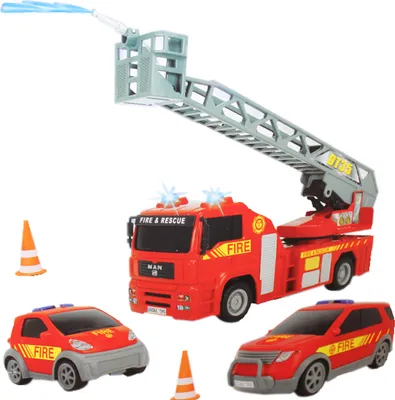 Produktbild von DICKIE SOS Feuerwehr Set Einsatzfahrzeug Unfall Fahrzeug