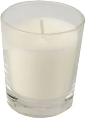 Produktbild von Glas mit Wachsfüllung Ø 56 mm · 67 mm weiss