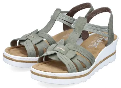Produktbild von Rieker Damen Keilsandalette grün, Damen:41 EU