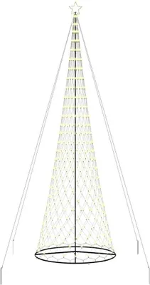 Immagine prodotto di vidaXL Albero di Natale a LED con 555 LED bianco caldo 500 cm in metallo