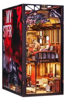 Obrázok produktu pre Stavebnica Cutebee Booknook Train Mystery Case BN01B Drevená 18 x 11 x 23 cm