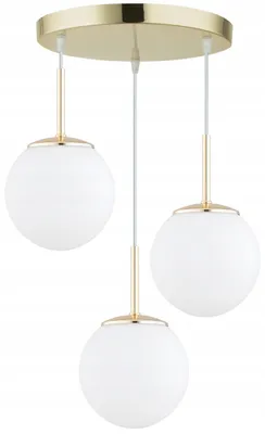 Produktbild von Hängeleuchte E27 B: 30 cm H: max. 90 cm 3-flammig Kugelschirm Modern Hängelampe