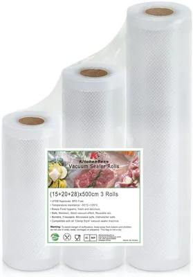 Produktbild von Vakuumierrollen, Folienrollen, Vakuumbeutel, 15/20/28 x 500 cm, BPA-frei