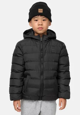 Productafbeelding van Urban Classics jongens basic pufferjas, zwart/zwart/zwart - maat 158/164