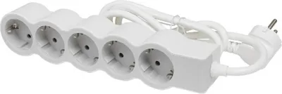 Image de Legrand multiprise plat 5x prise, 3 mètres de câble blanc-gris 694563