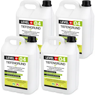 Zdjęcie produktu dla Środek gruntujący Uniwersalny podkład 20L Bezrozpuszalnikowy Grunt Pod farby tapety Zaprawy cementowe Kleje do płytek Level Plus 04