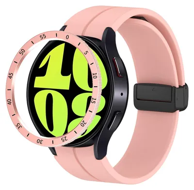 Immagine prodotto di Per Samsung Galaxy Watch 6 Classic 47mm Smartwatch Telaio protettivo Timeline Rosa